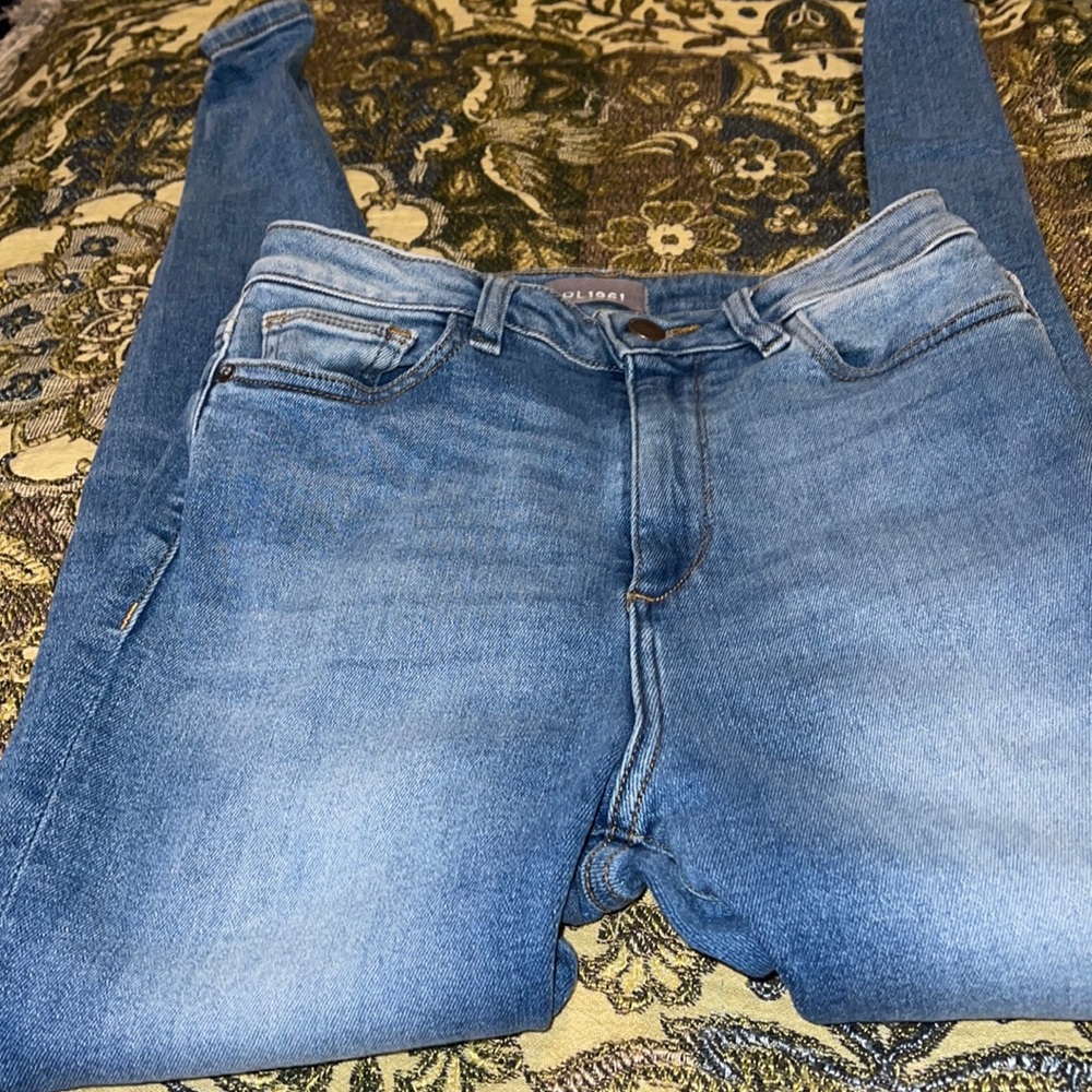 DL1961 Women's High Rise Jeans in Light Blue